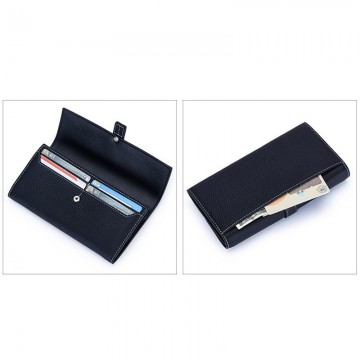 Женский кожаный кошелек Maggie черный фото