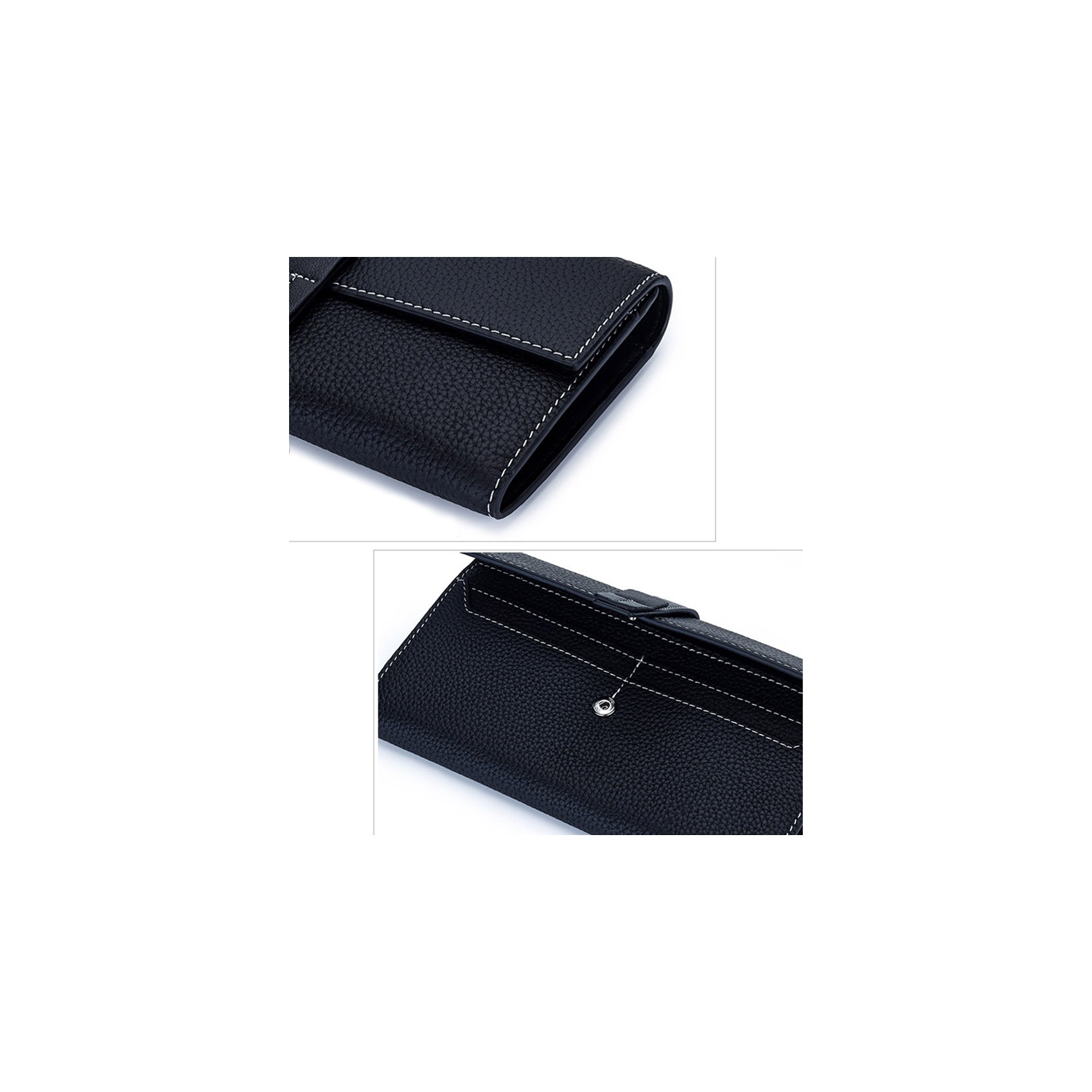 Женский кожаный кошелек Maggie черный