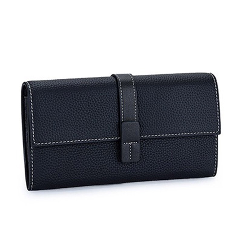 Женский кожаный кошелек Maggie черный