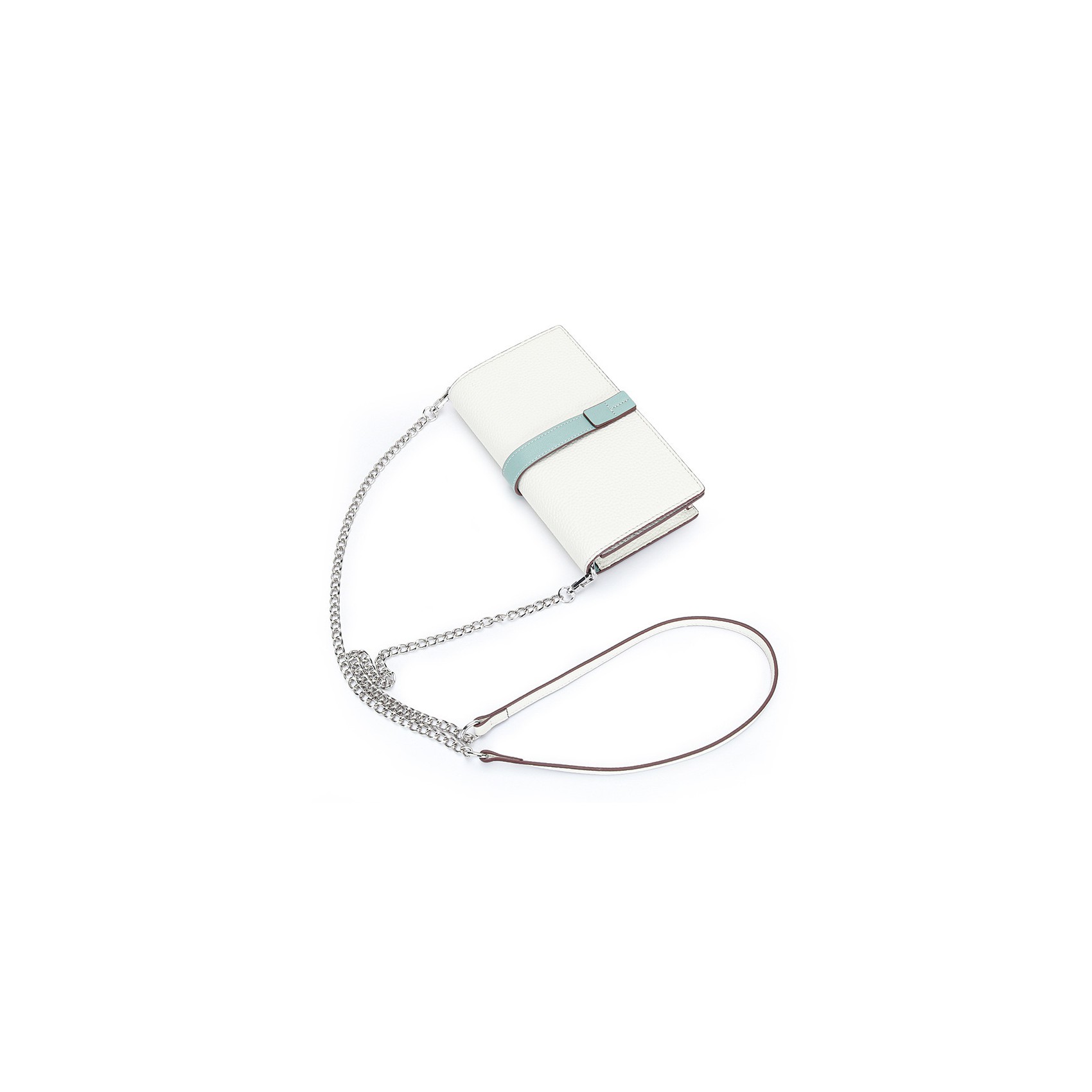 Жіночий шкіряний клатч Shona білий