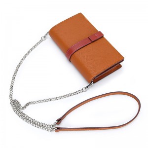 Женский кожаный клатч Shona светло-коричневый