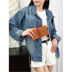 Женский кожаный клатч Shona светло-коричневый