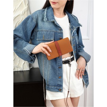 Женский кожаный клатч Shona светло-коричневый фото