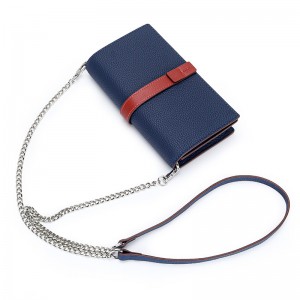 Жіночий шкіряний клатч Shona синій