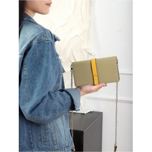 Женский кожаный клатч Shona фисташковый