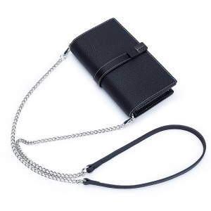 Женский кожаный клатч Shona черный