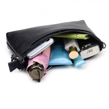 Женская кожаная сумка через плечо Doris черная фото