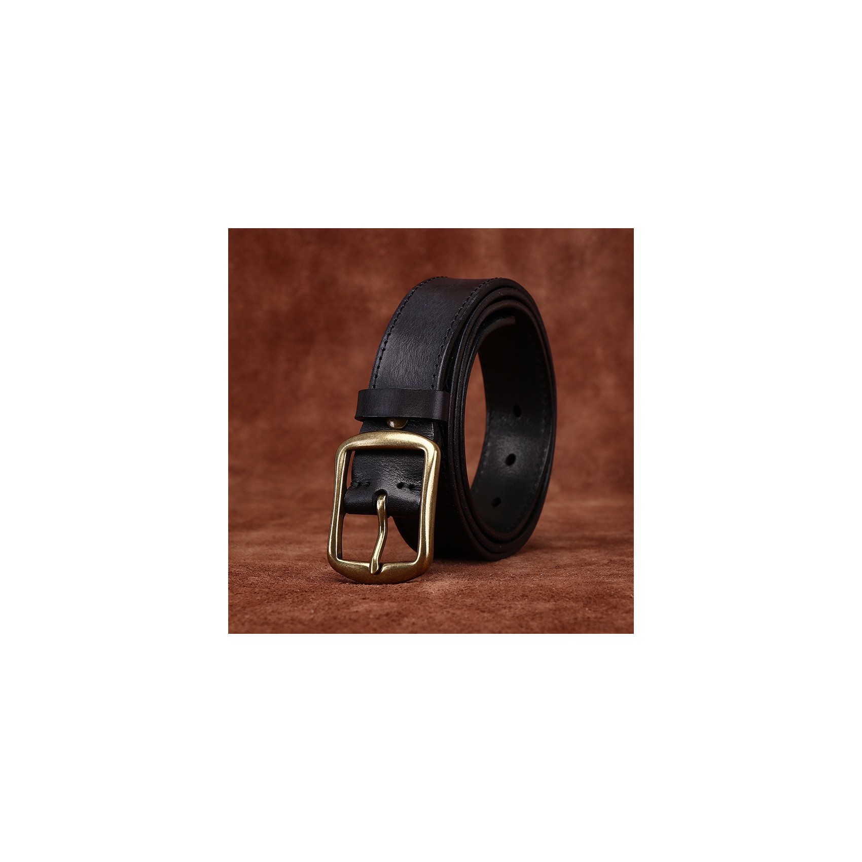 Чоловічий шкіряний ремінь Byron чорний