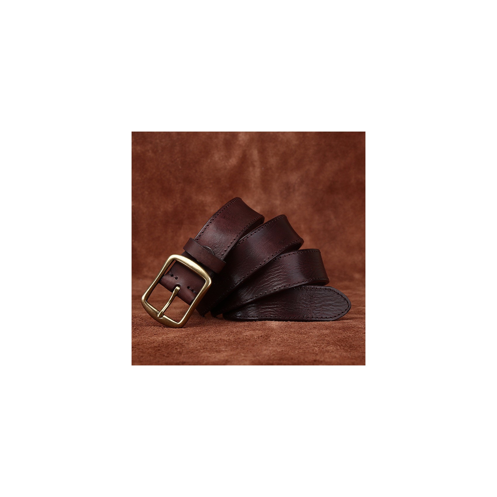 Чоловічий шкіряний ремінь Byron темно-коричневий