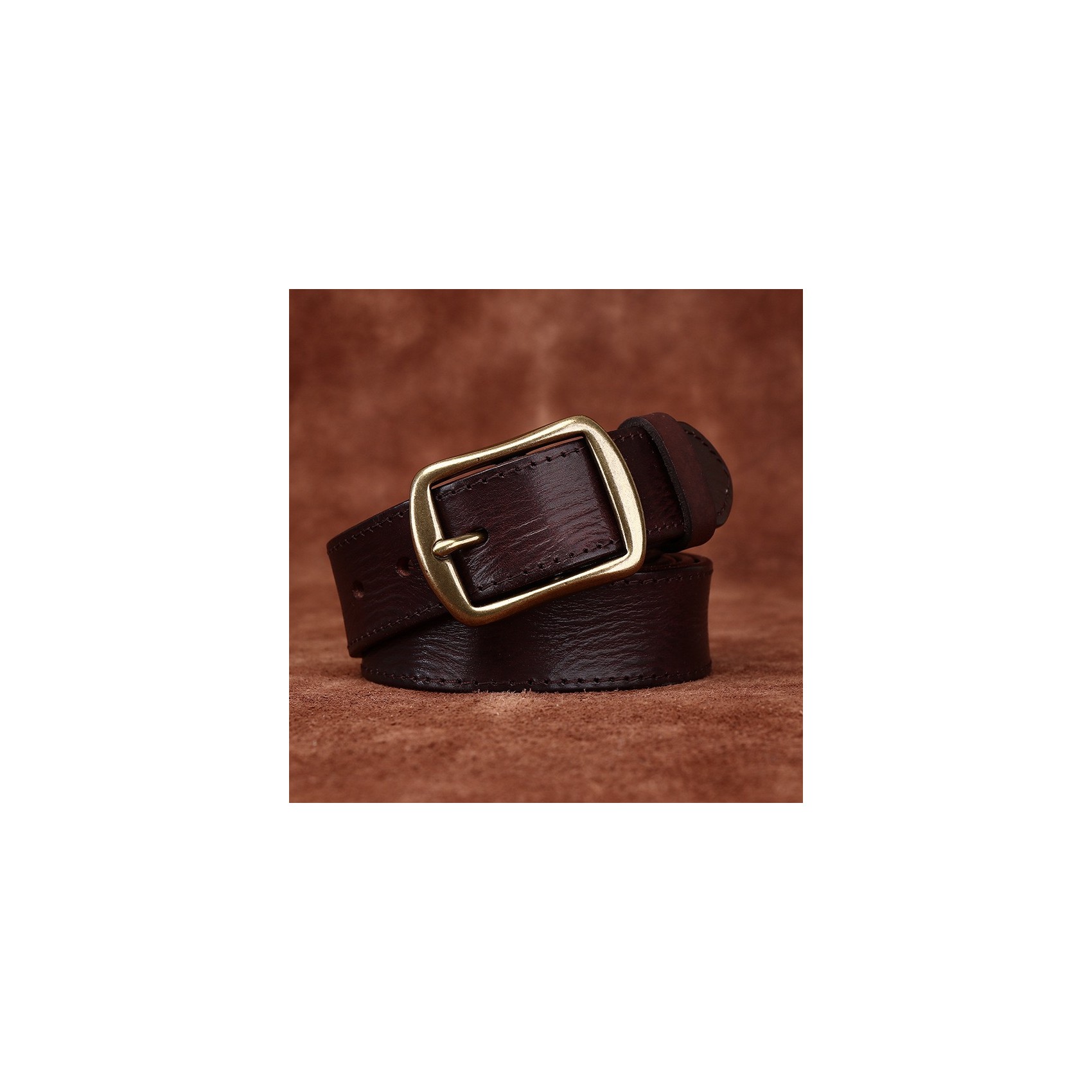 Чоловічий шкіряний ремінь Byron темно-коричневий