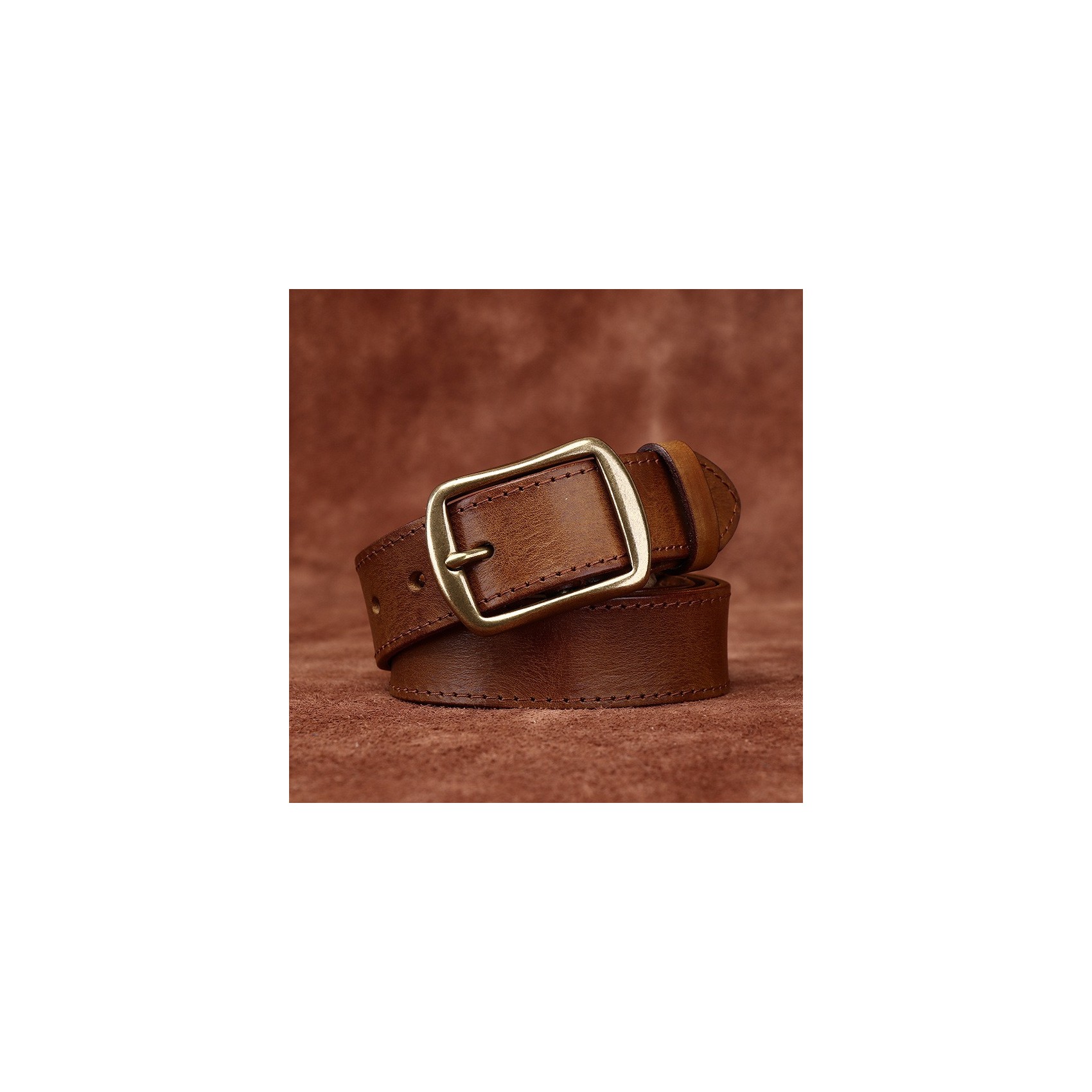 Чоловічий шкіряний ремінь Byron світло-коричневий