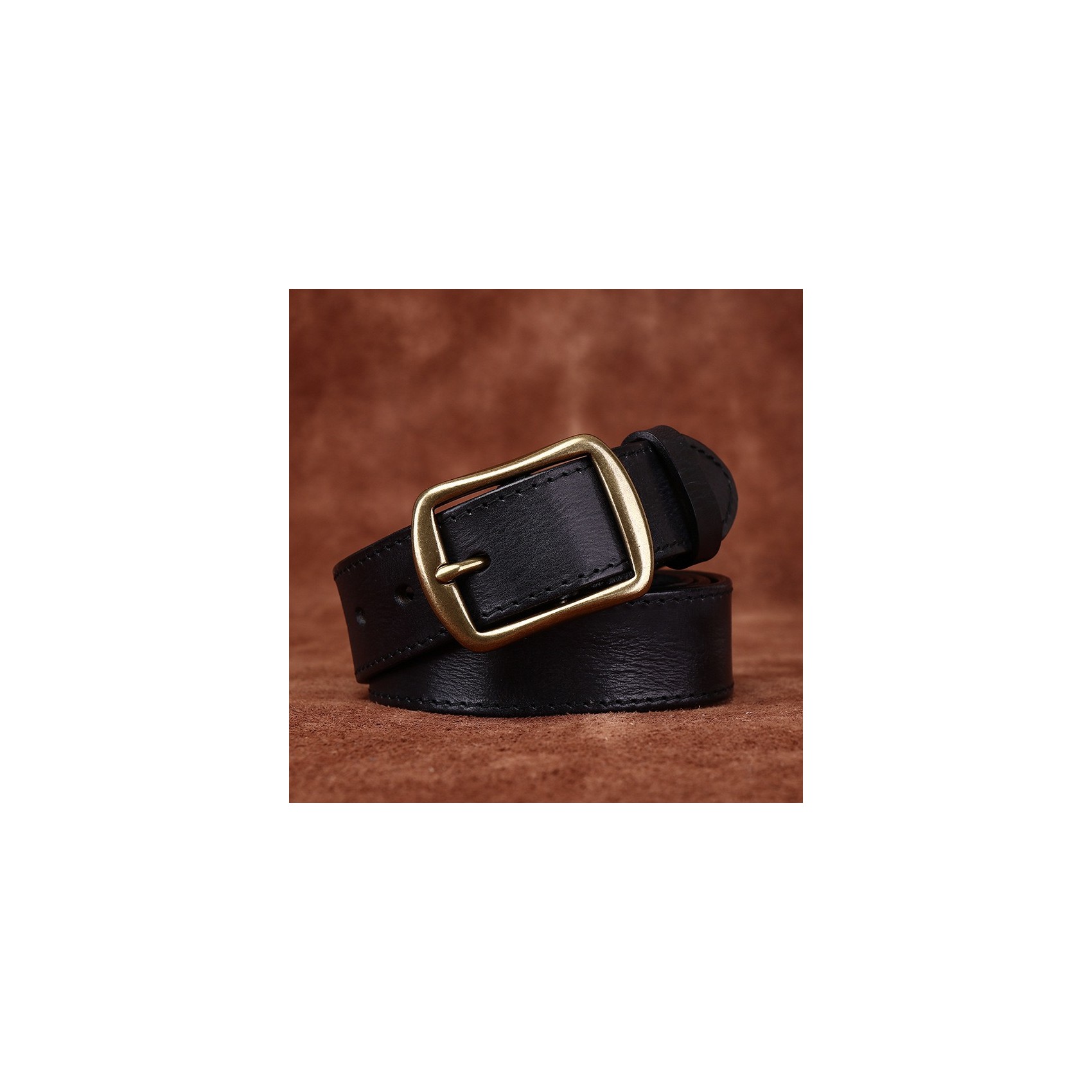 Чоловічий шкіряний ремінь Byron чорний