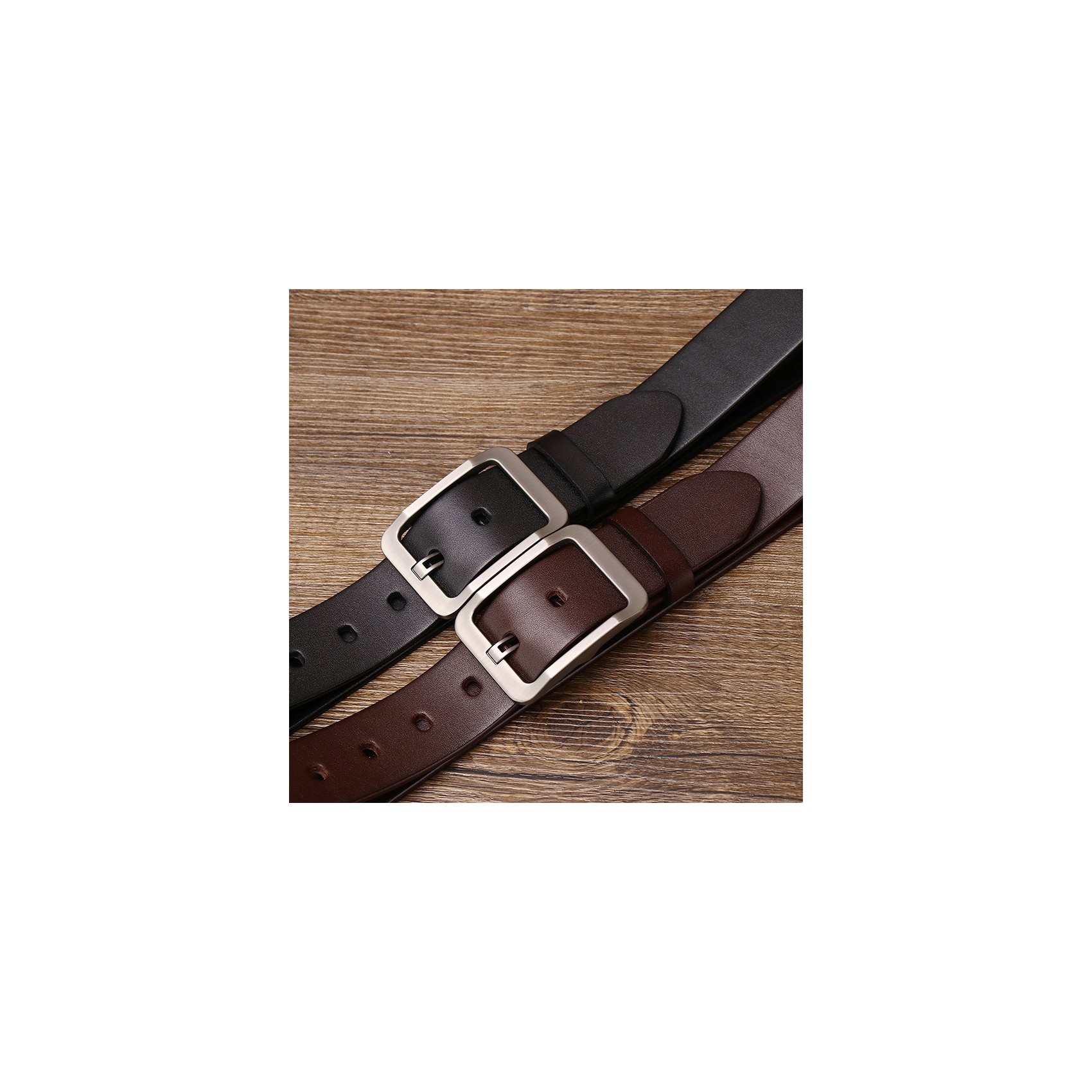 Мужской кожаный ремень Christof темно-коричневый