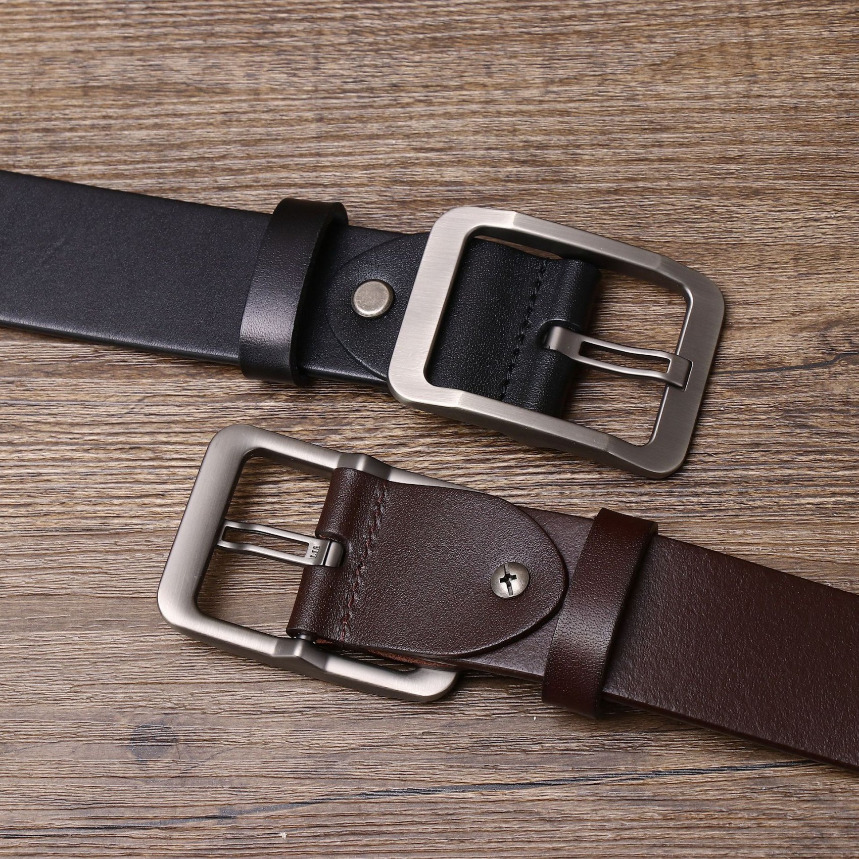 Мужской кожаный ремень Christof черный