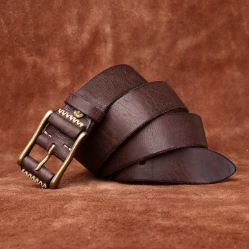 Чоловічий шкіряний ремінь Hemsworth коричневий фото