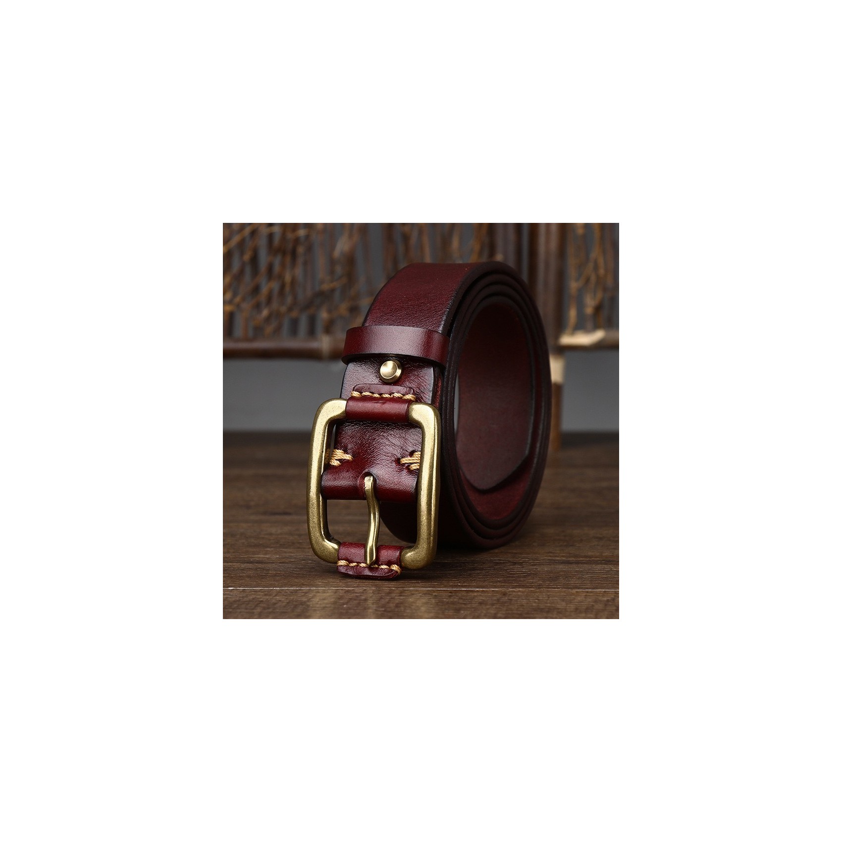 Чоловічий шкіряний ремінь Bernard коричневий