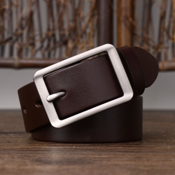 Мужской кожаный ремень Lemmingtone темно-коричневый фото