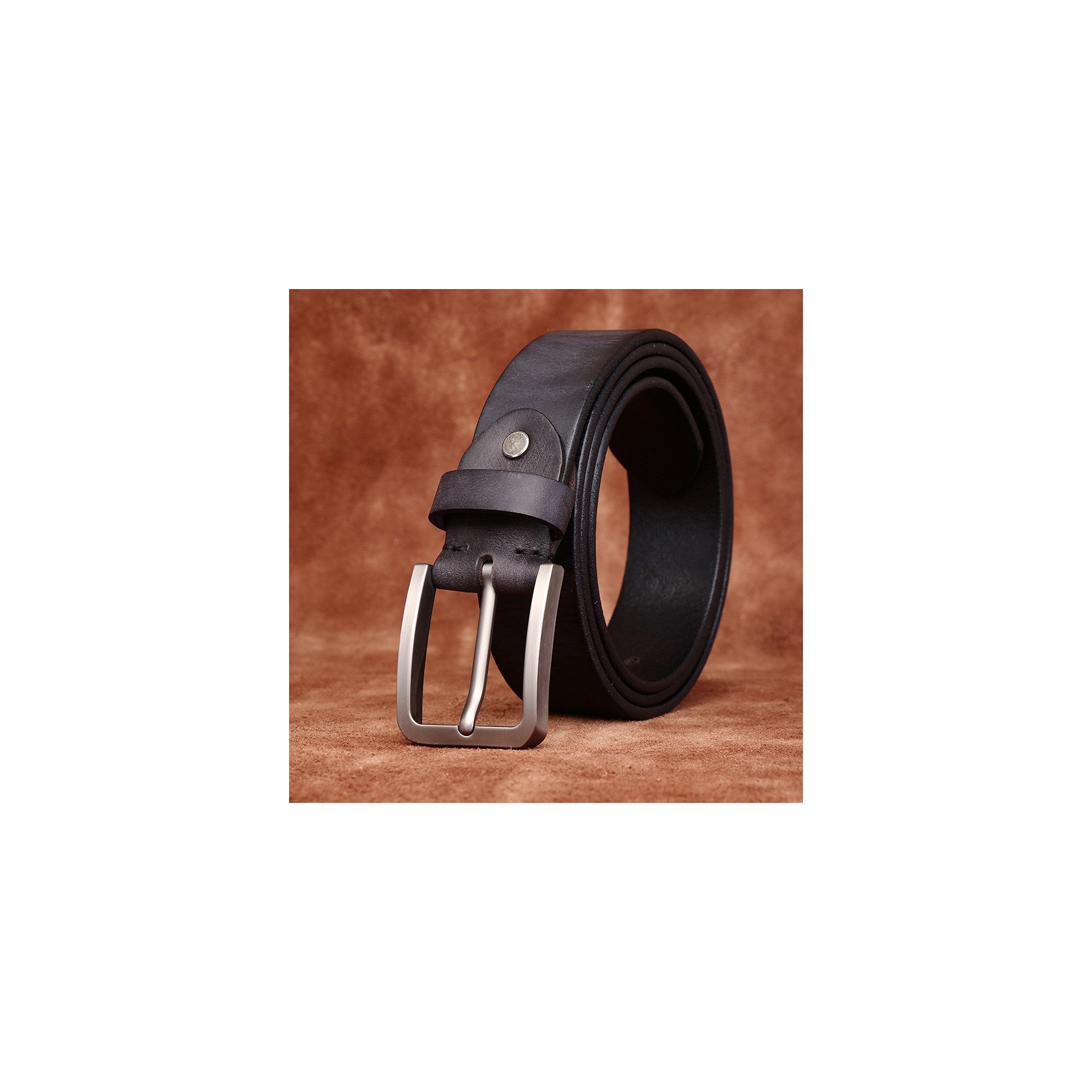 Чоловічий шкіряний ремінь Wingfield чорний