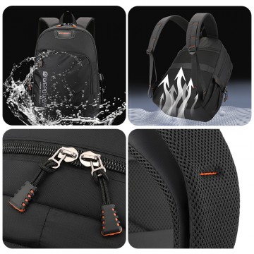 Мужской рюкзак для ноутбука WePower черный фото