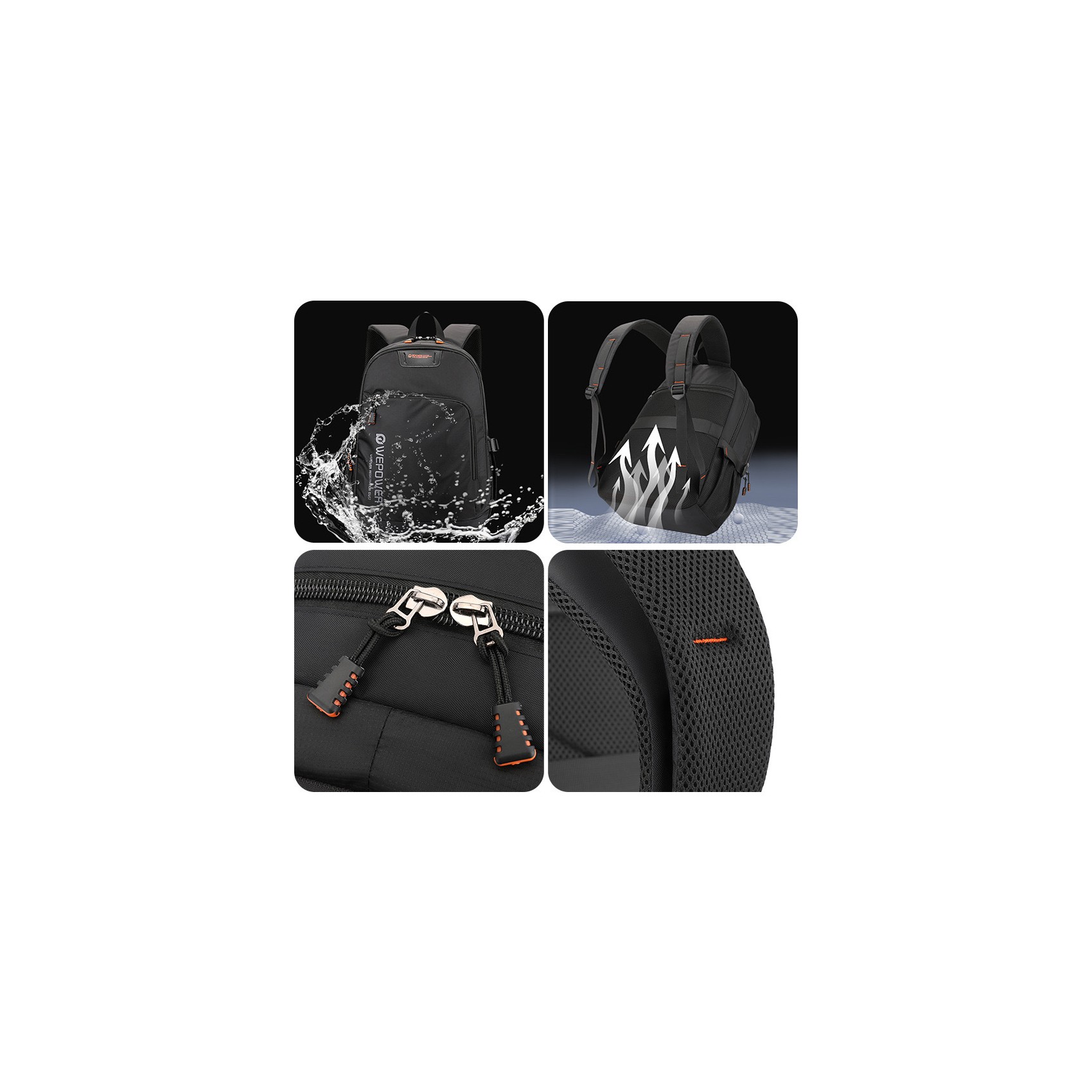 Чоловічий рюкзак для ноутбука WePower чорний