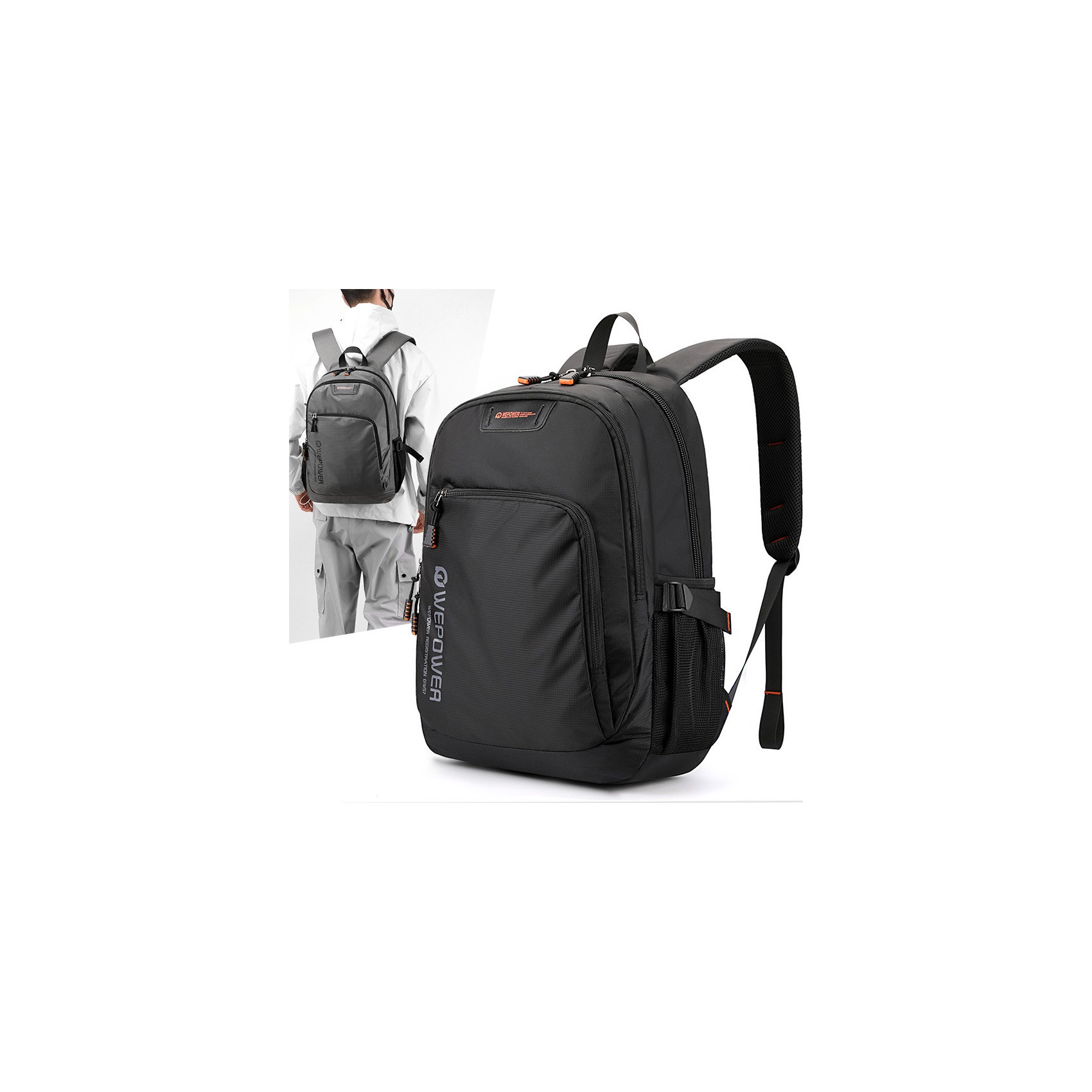 Мужской рюкзак для ноутбука WePower черный