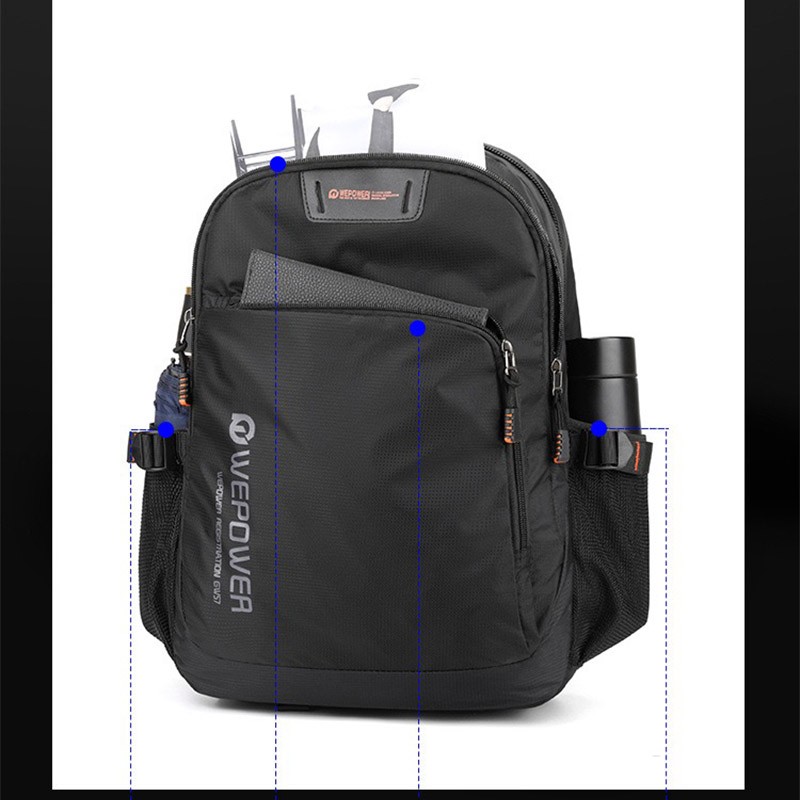 Мужской рюкзак для ноутбука WePower черный - 9 фото