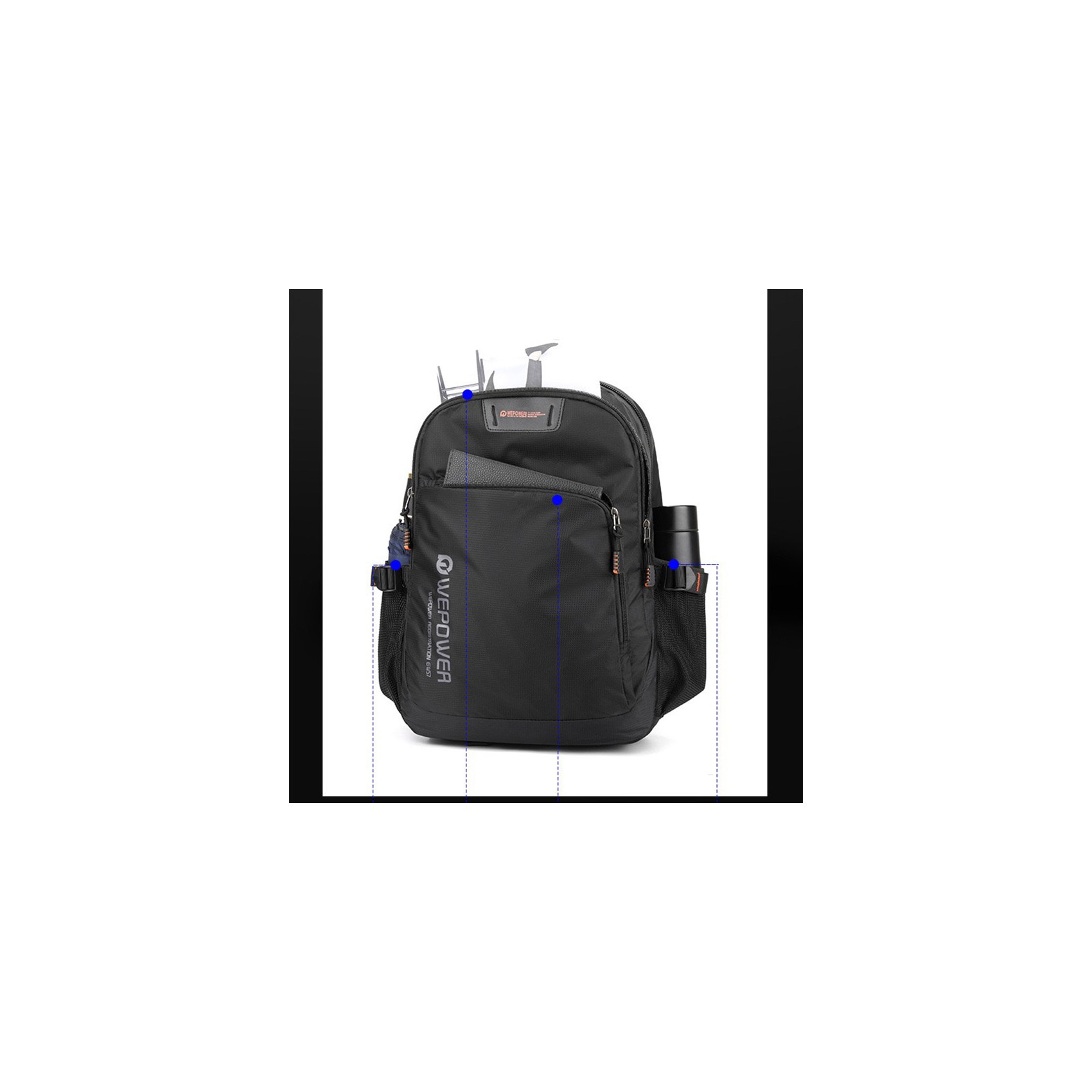 Чоловічий рюкзак для ноутбука WePower чорний