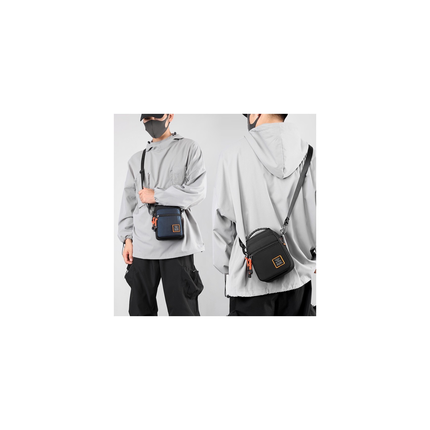 Чоловіча сумка барсетка Power через плече чорна