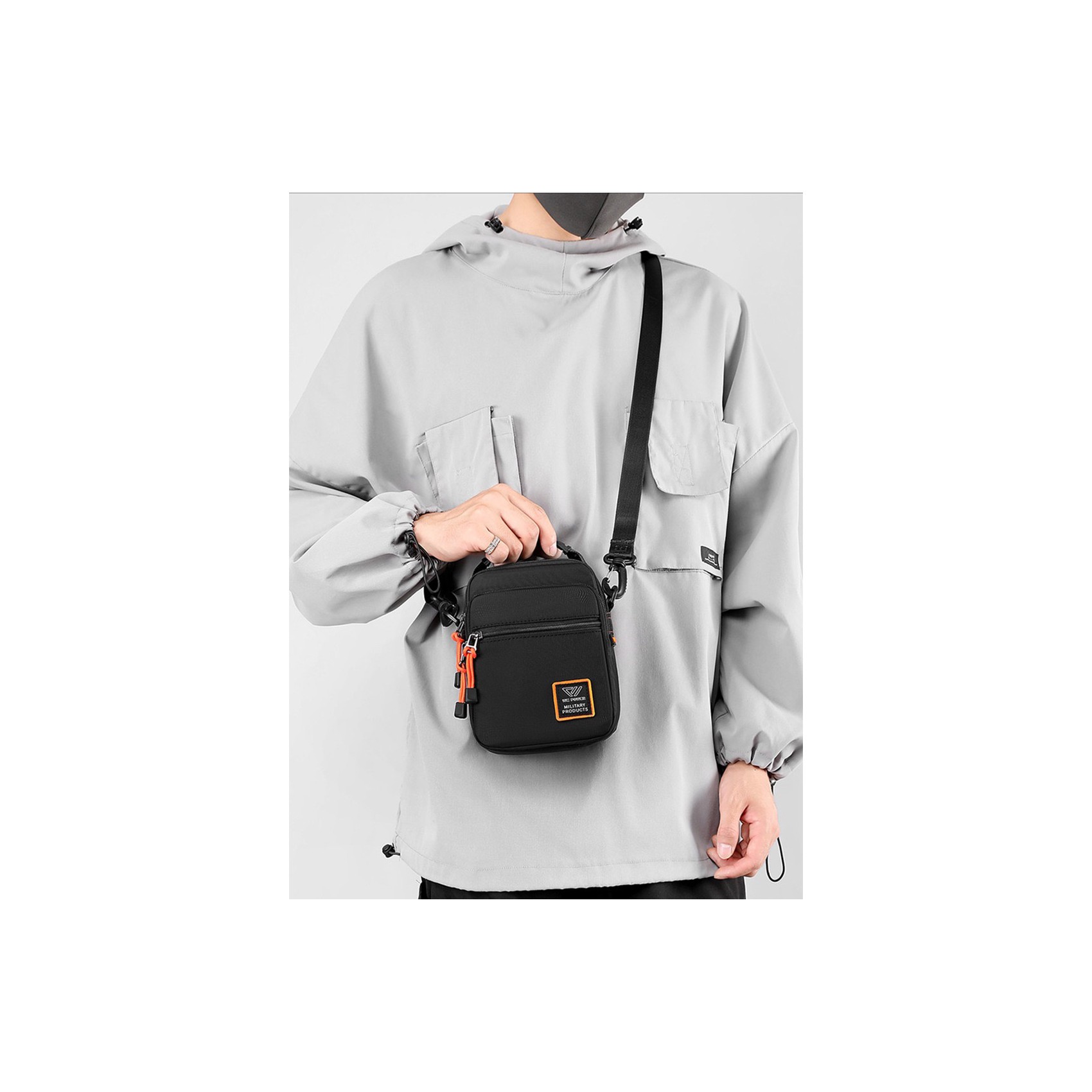 Мужская сумка барсетка Power через плечо черная