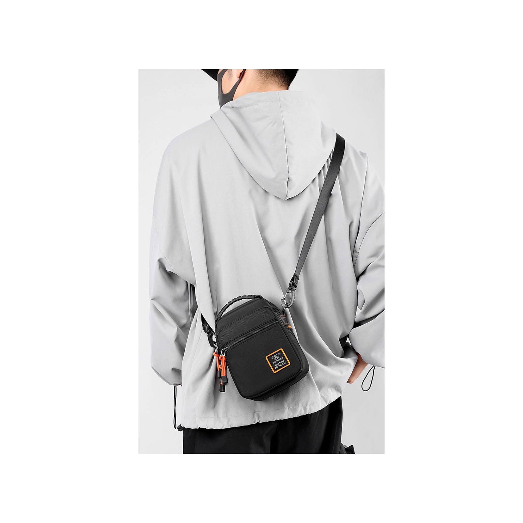 Мужская сумка барсетка Power через плечо черная