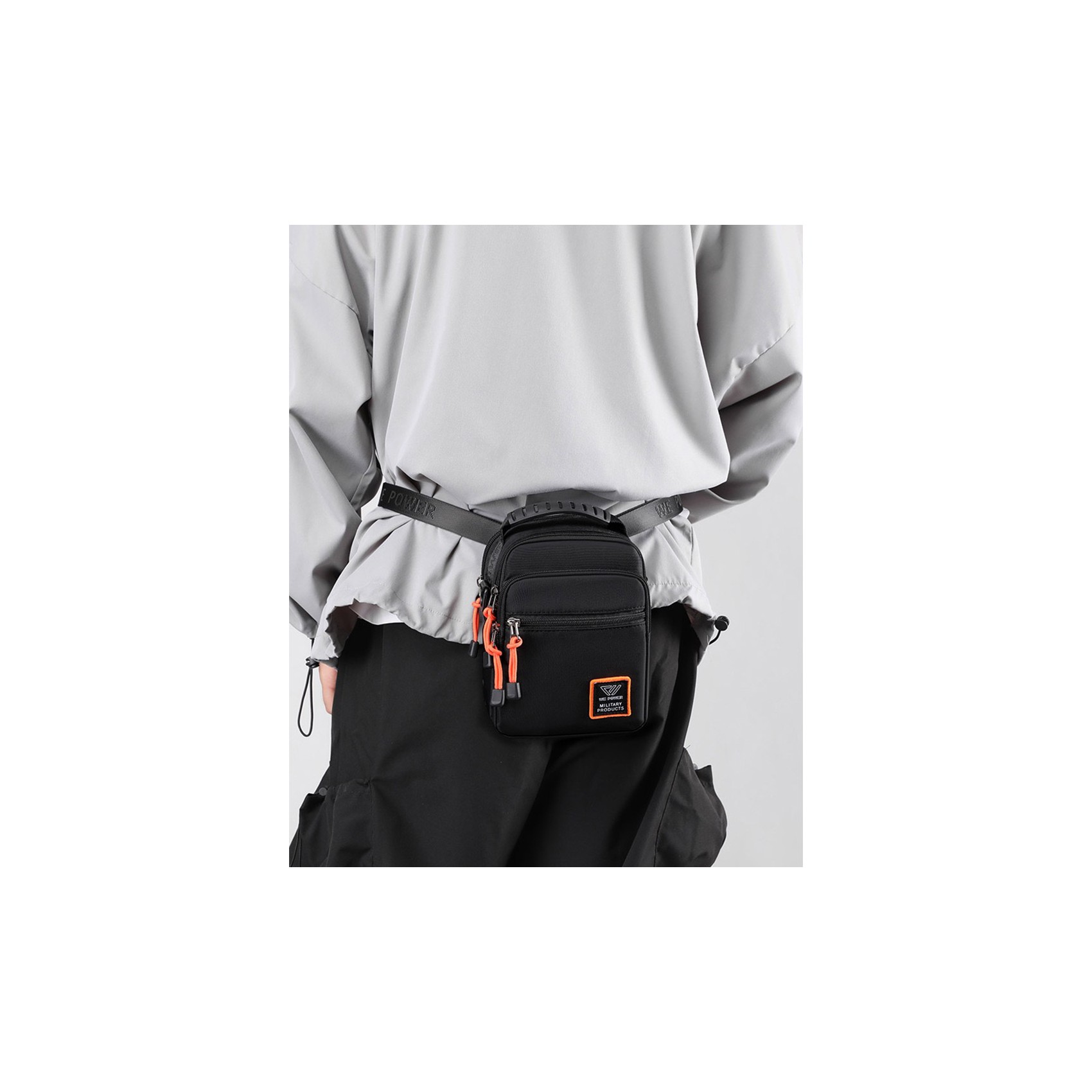 Чоловіча сумка барсетка Power через плече чорна