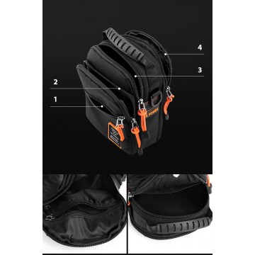 Чоловіча сумка барсетка Power через плече чорна фото