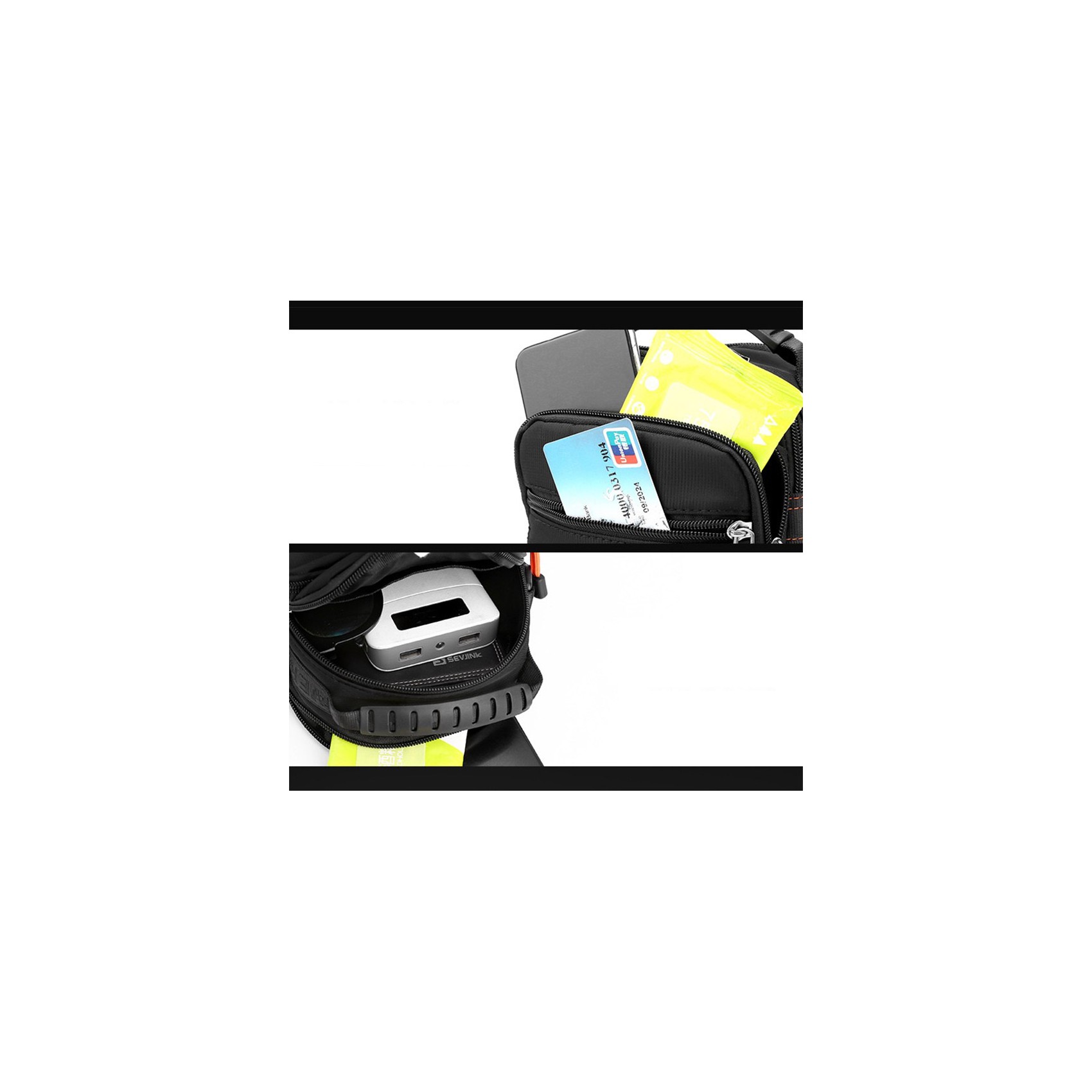 Чоловіча сумка барсетка Power через плече чорна