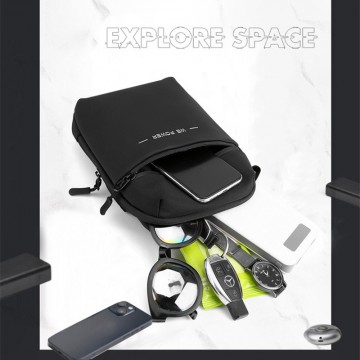 Мужская сумка барсетка WePower через плечо черная фото