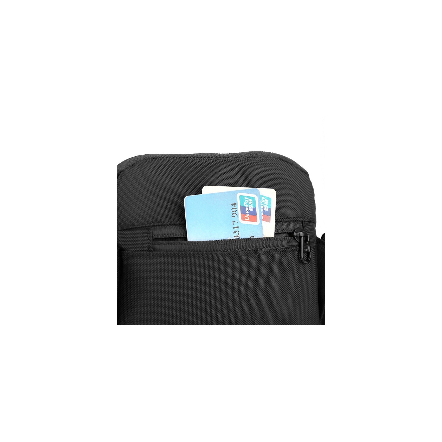 Чоловіча сумка барсетка WePower через плече чорна