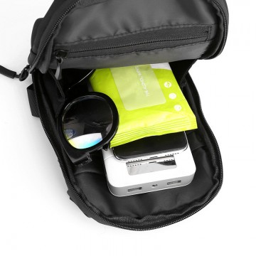 Мужская сумка барсетка WePower через плечо черная фото