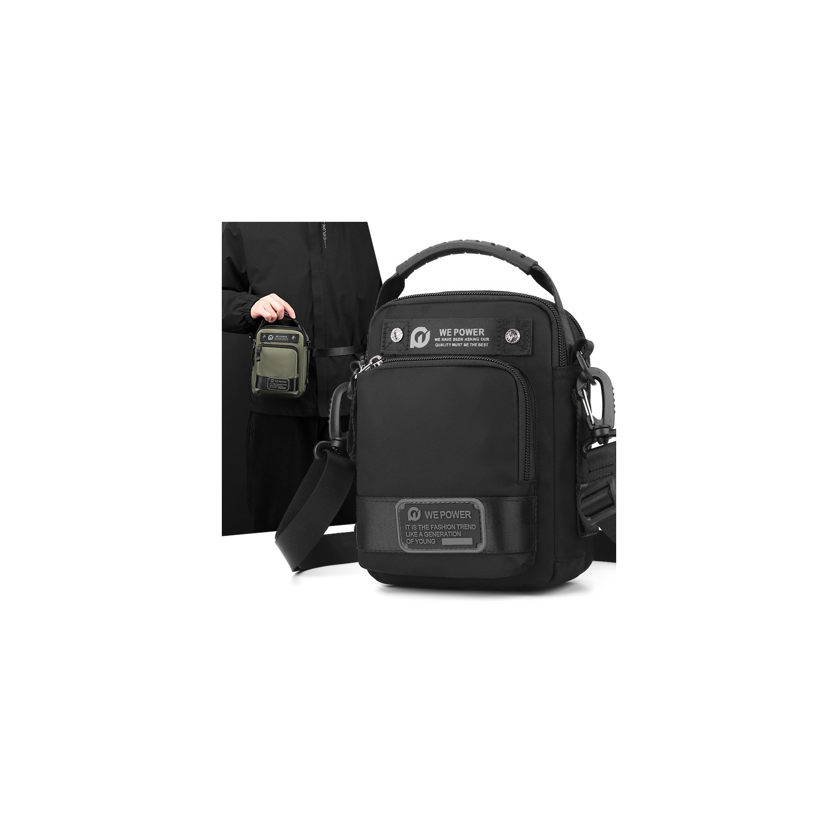 Чоловіча сумка барсетка Ewan через плече чорна