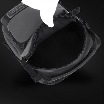 Мужская сумка барсетка Ewan через плечо серая фото