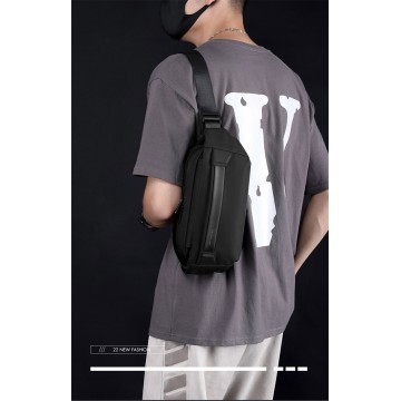 Сумка бананка на пояс Flint черная фото