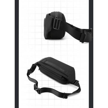 Сумка бананка на пояс Flint черная фото