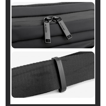 Сумка бананка на пояс Flint чорна фото