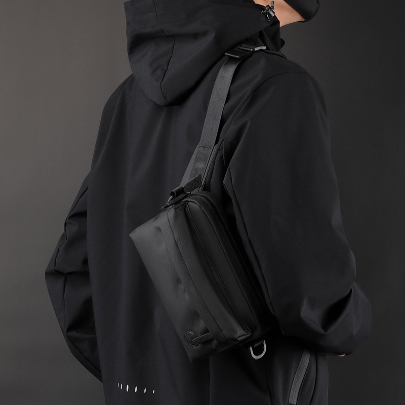 Чоловіча сумка через плече Walker чорна - 2 фото