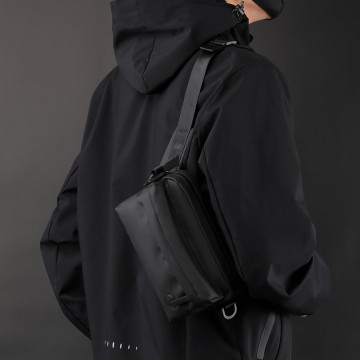 Чоловіча сумка через плече Walker чорна фото