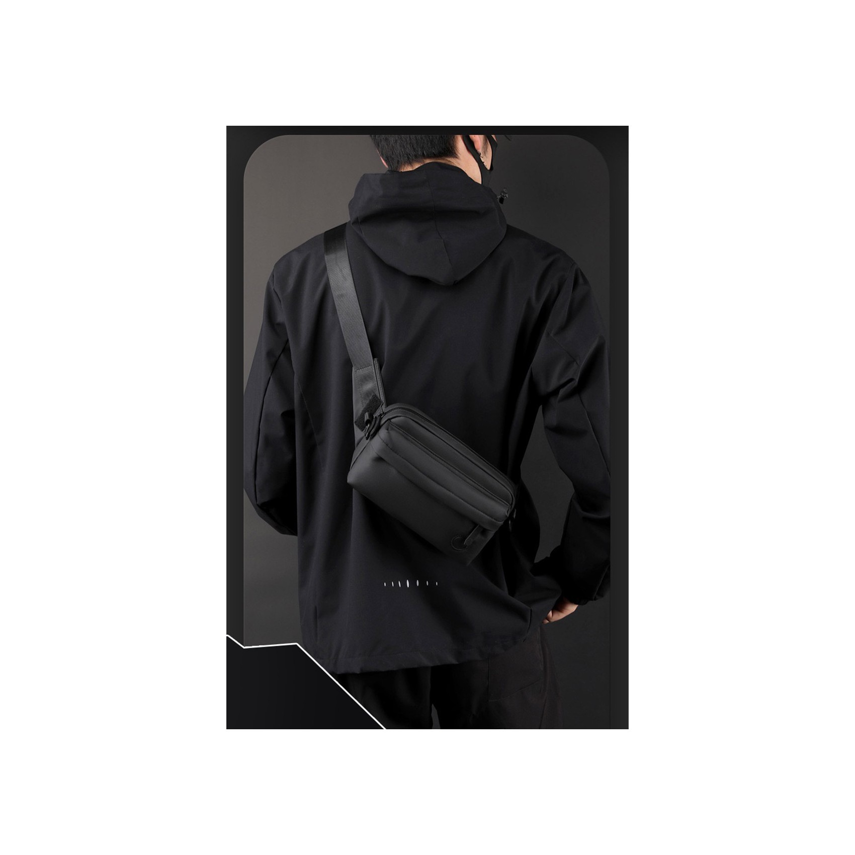 Мужская сумка через плечо Walker черная