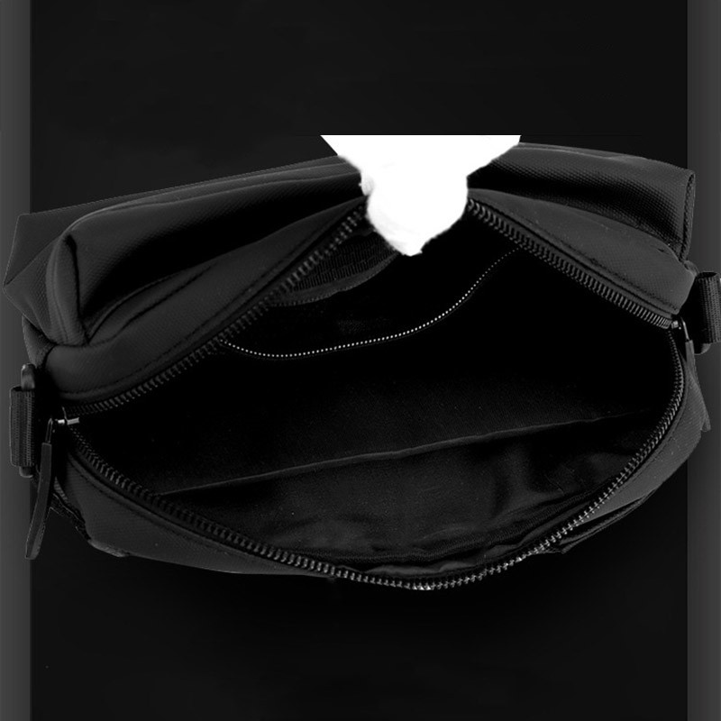 Мужская сумка через плечо Walker черная - 9 фото