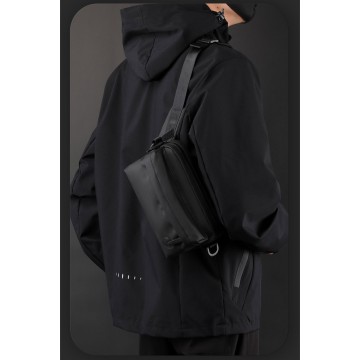 Чоловіча сумка через плече Walker чорна фото