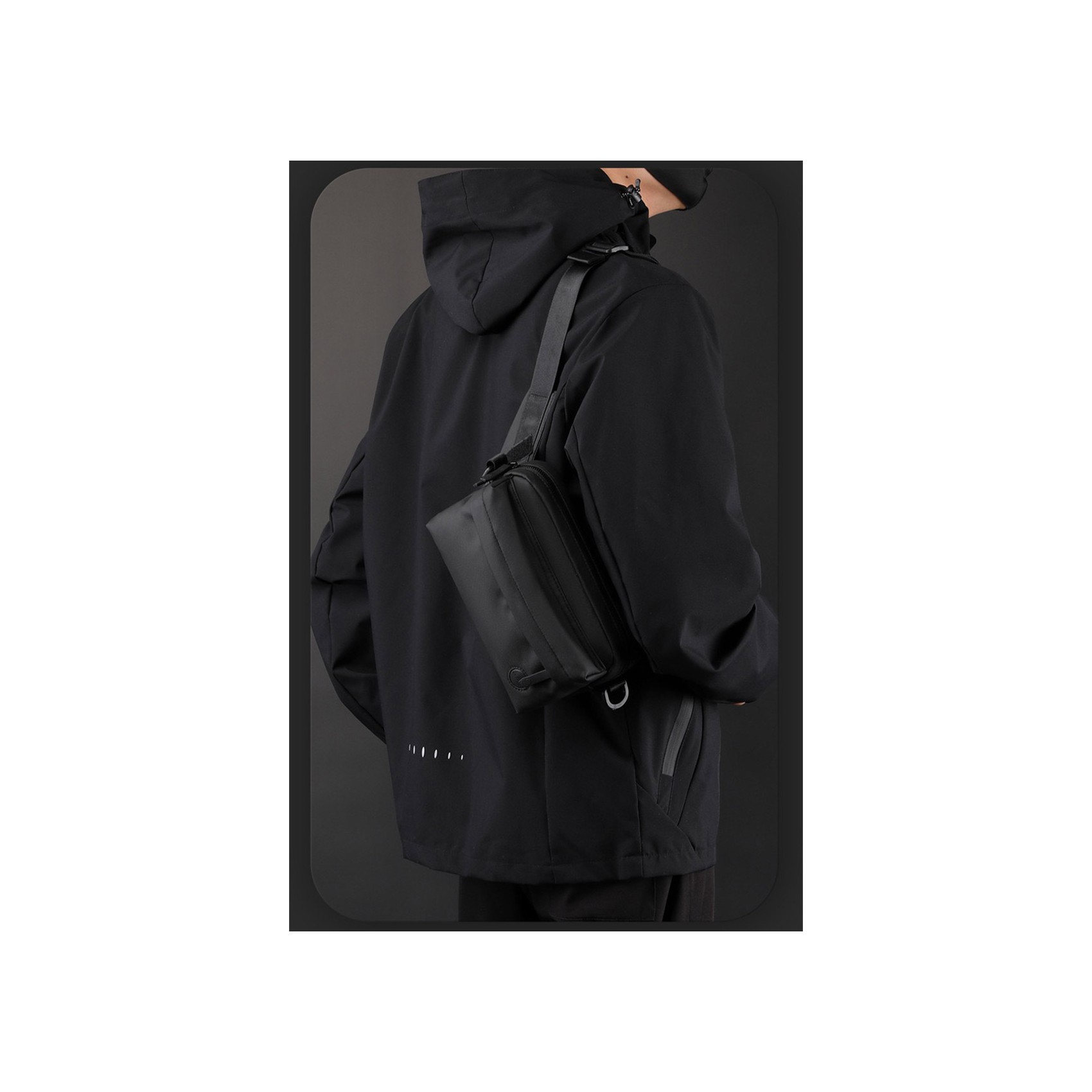 Мужская сумка через плечо Walker черная