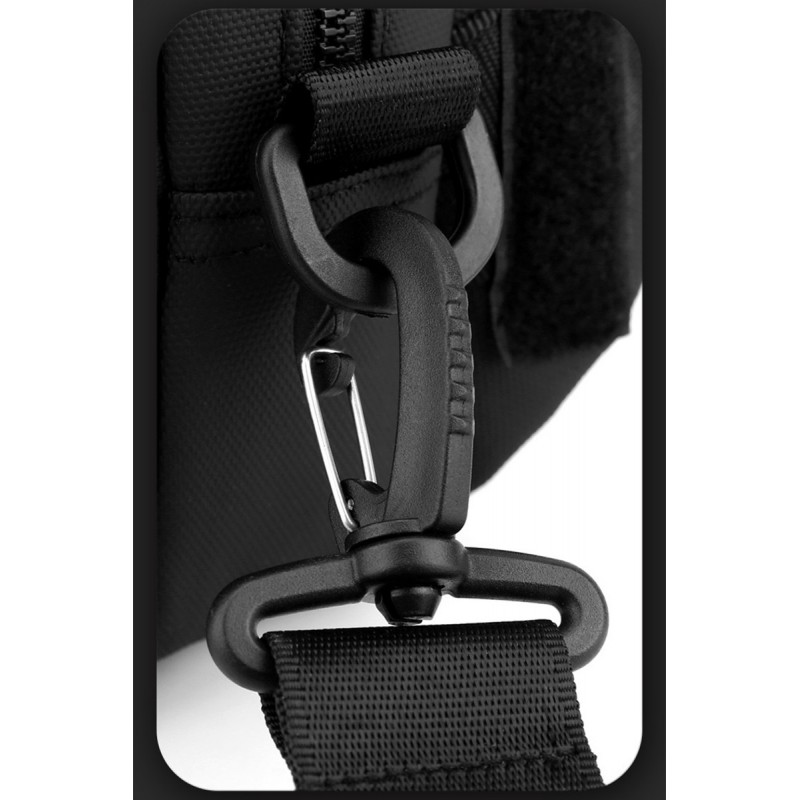 Чоловіча сумка через плече Walker чорна - 13 фото