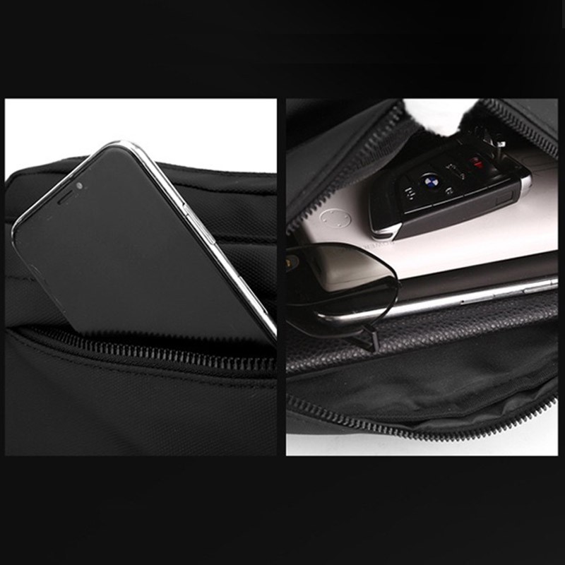 Мужская сумка через плечо Walker черная - 10 фото