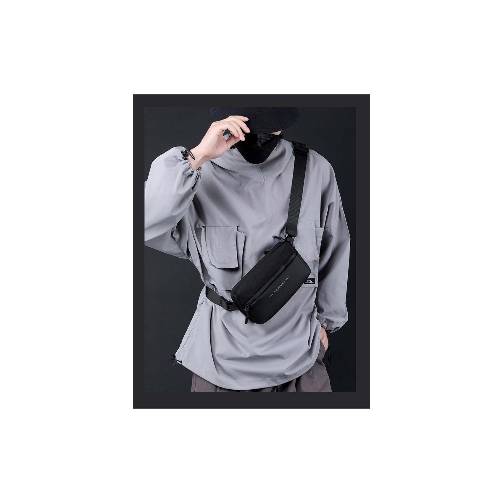 Сумка бананка на пояс WePower чорна